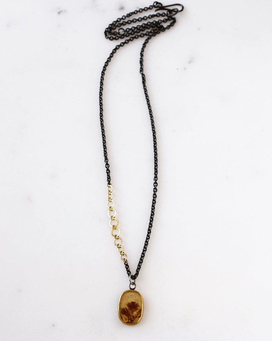 Sepia Dendritic Agate Necklace