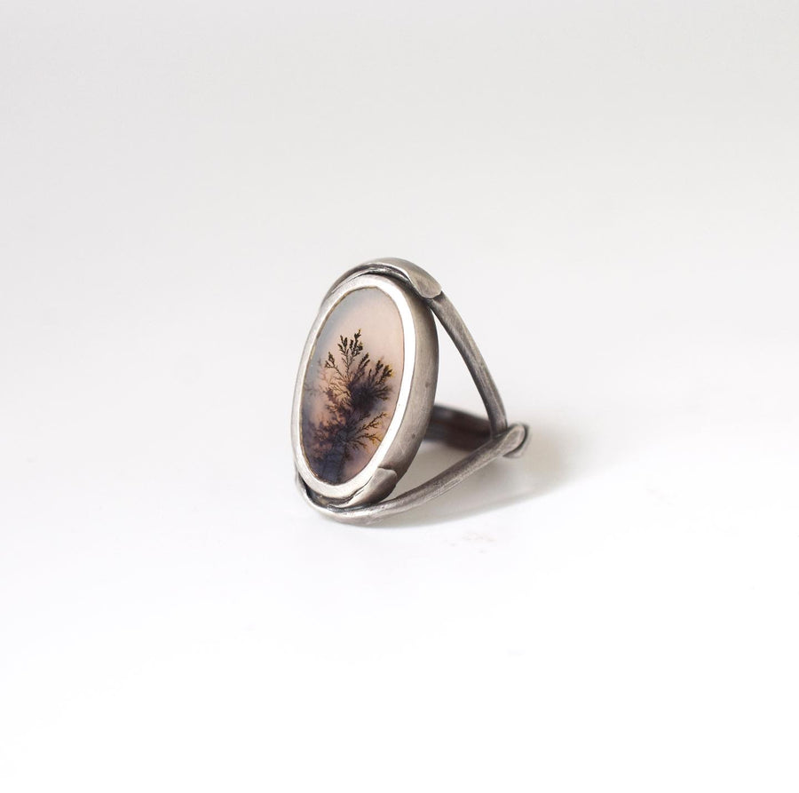 Early Morning Dendritic Agate Ring