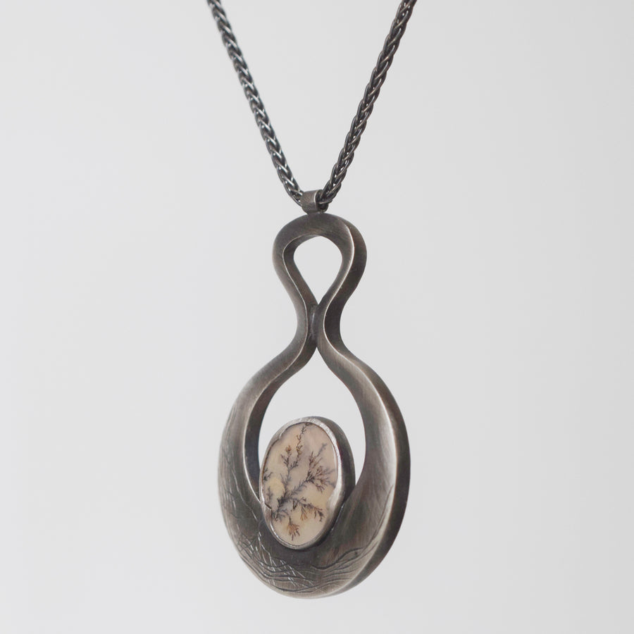 Engraved Venus Necklace with Dendritic Agate