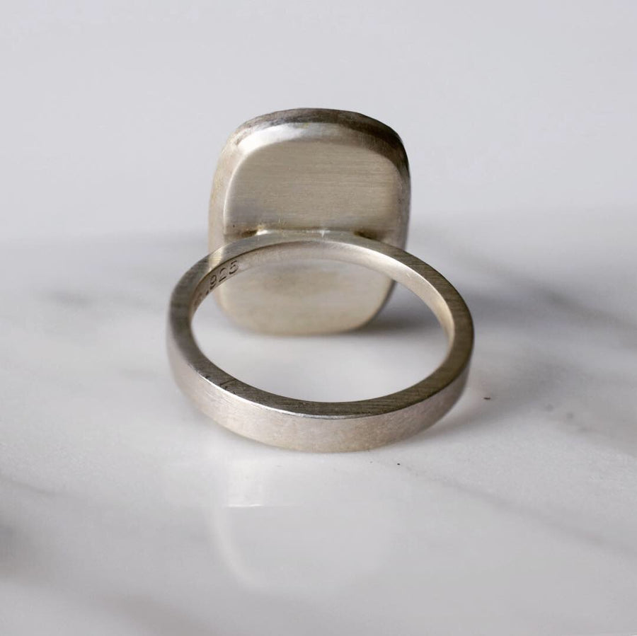Afterimage Dendritic Agate Ring #1