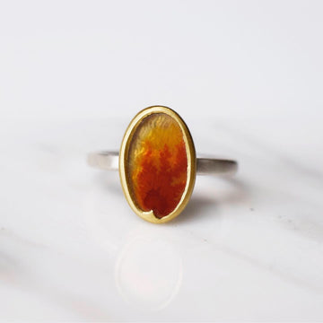 Flame Agate Ring