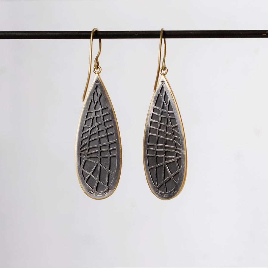 22k Dendritic Agate Earrings