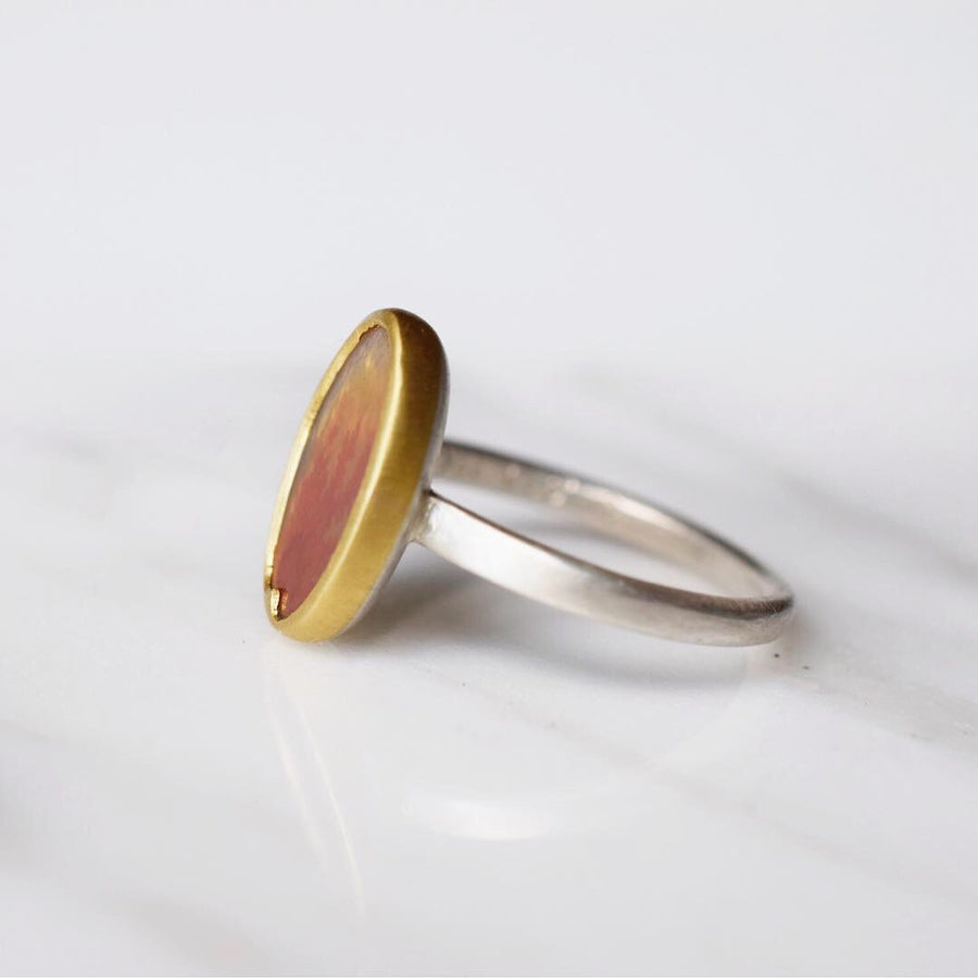 Flame Agate Ring